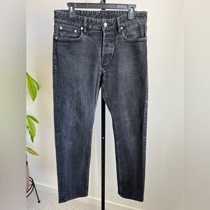 Buck Mason Japanese Denim Ford Standard Black Jeans 32x34 Button Fly